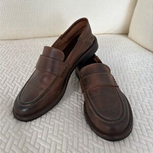 Zara Brown Leather Loafer